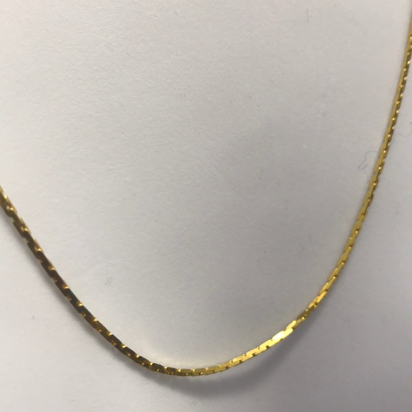 Gold-tone 24” Serpentine Chain Heavy Gold Plate - Picture 2 of 5